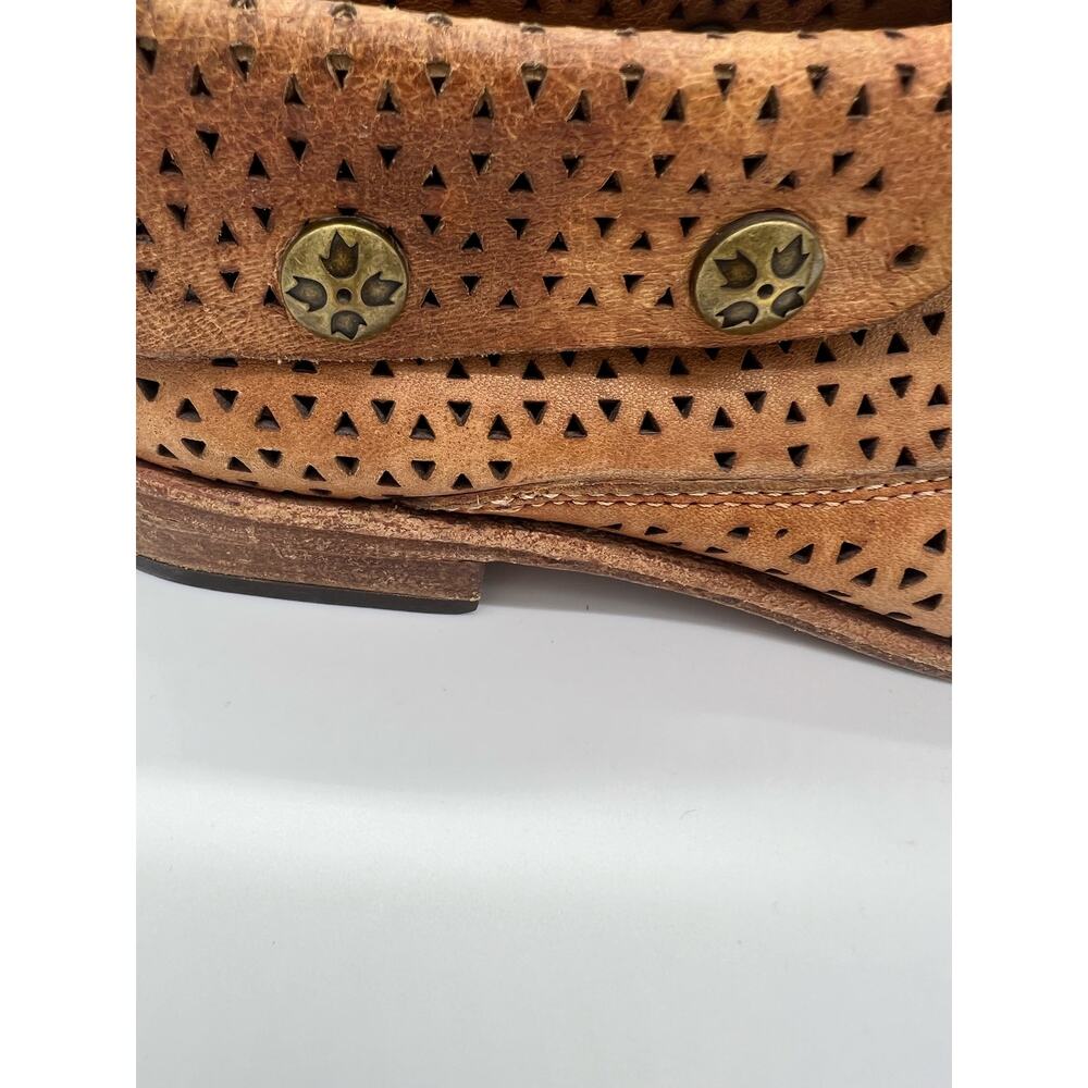Patricia Nash “Sabrina” Leather Brown Ankle Boots Size - Picture 6 of 7